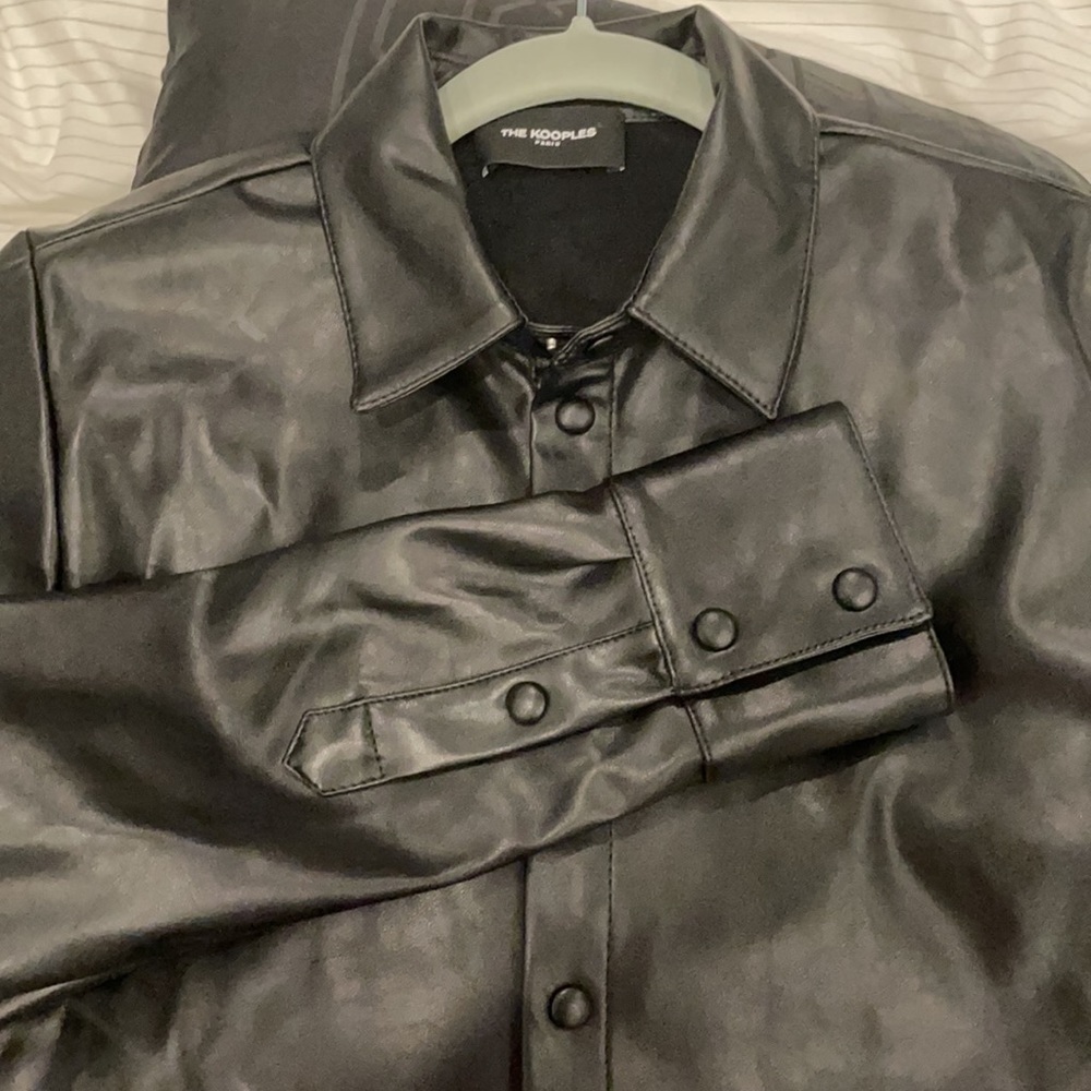 Brand new vegan leather Kooples shirt